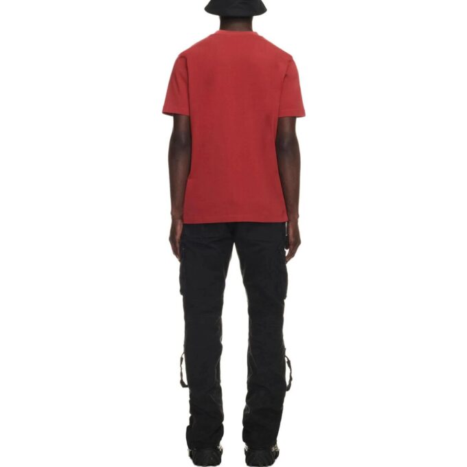 Camiseta de algodón «Give Me Space» «Tono rojo ladrillo oscuro»