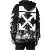 Camiseta de algodón holgada con estampado de rayas diagonales Off-White para hombre, color negro