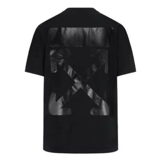 Camiseta de algodón Off-White de pantalones cortos, color negro