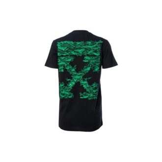 Camiseta de algodón Off-White de pantalones cortos, color negro