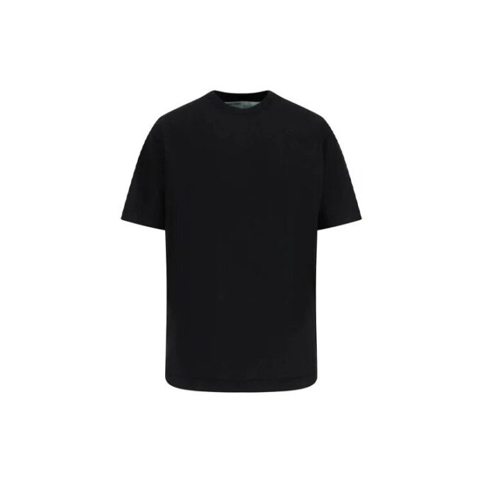 Camiseta de algodón Off-White de pantalones cortos, color negro