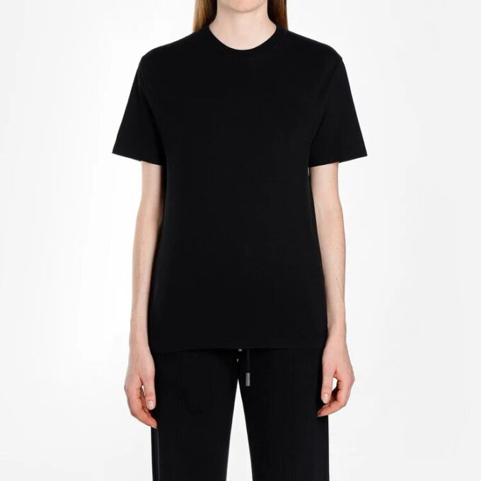 Camiseta de algodón Off-White de pantalones cortos, color negro