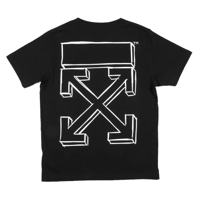 Camiseta de corte ajustado con estampado gráfico 3D /Blanca