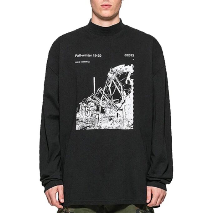 Camiseta de cuello alto Factory «Negro»