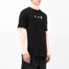 Camiseta de cuello redondo con estampado de flechas «Negro, blanco y rosa»