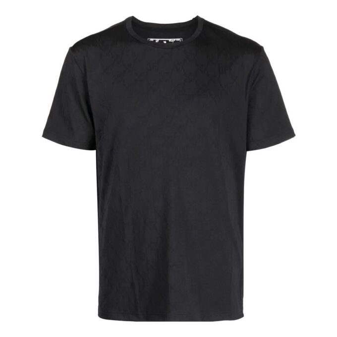 Camiseta de cuello redondo con estampado de monograma