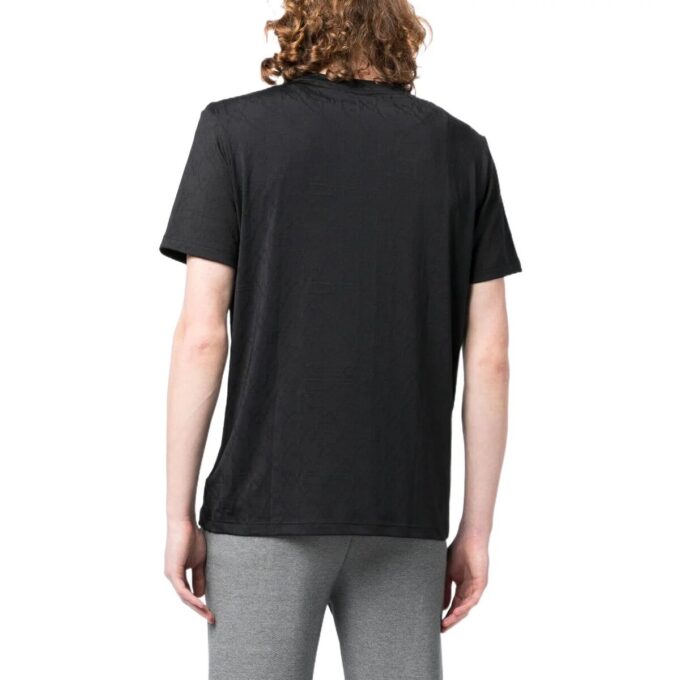 Camiseta de cuello redondo con estampado de monograma
