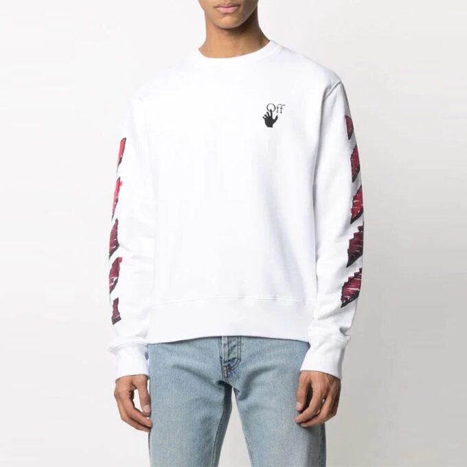 Camiseta de cuello redondo con flechas Arrows de la colección SS21 para hombre, color blanco