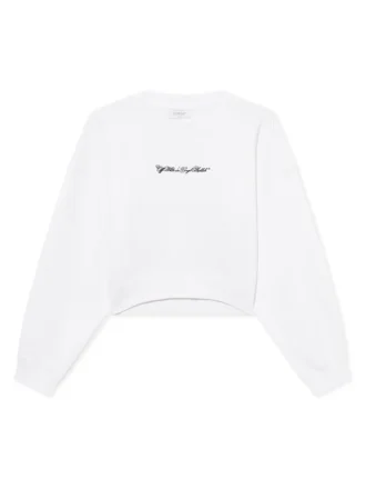 Camiseta de cuello redondo corta con motivo de flecha bordada