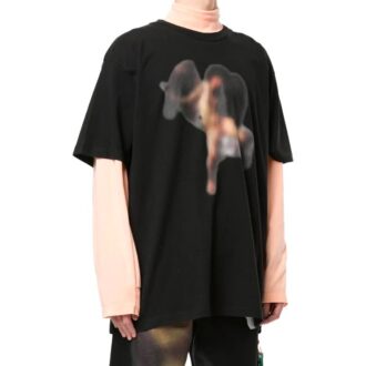 Camiseta de hombre con logotipo difuminado de Arrows, color negro