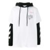 Camiseta de hombre Off-White con estampado en el brazo, corte holgado, color blanco