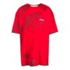 Camiseta de hombre Off-White con logotipo y estampado tie-dye en rojo