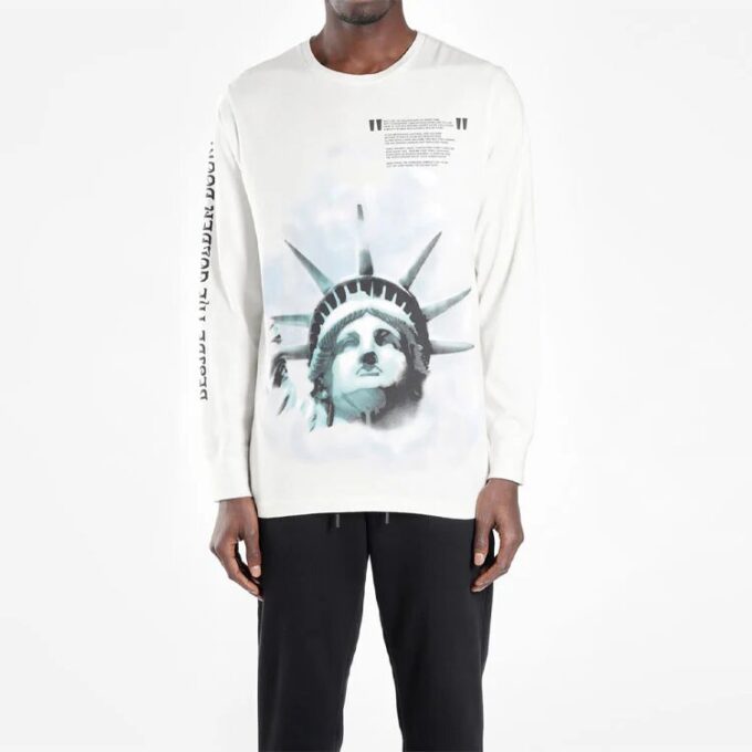 Camiseta de la Estatua de la Libertad «Negro, blanco y azul»
