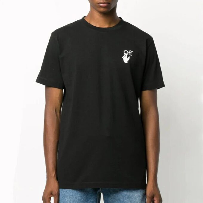 Camiseta de manga corta Agreement con estampado, color negro