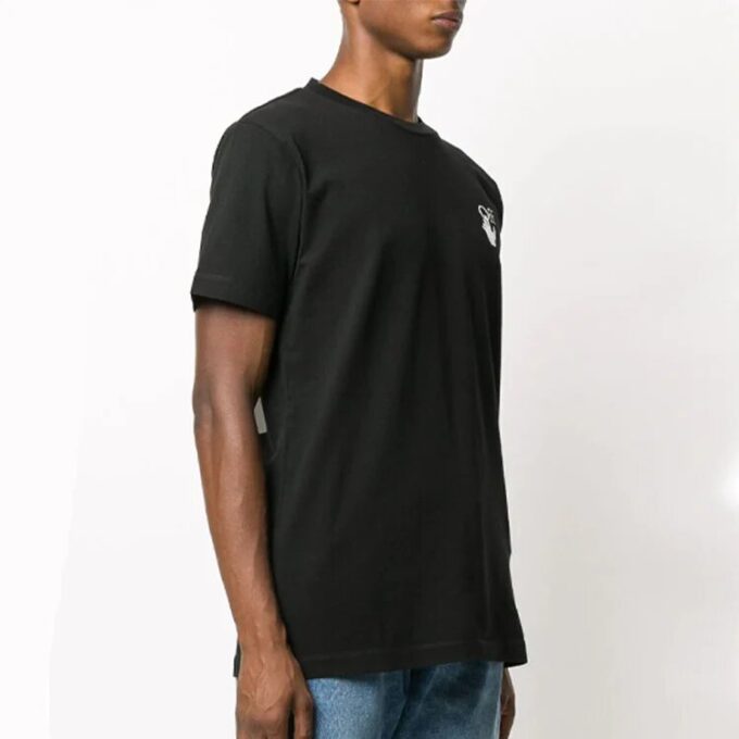 Camiseta de manga corta Agreement con estampado, color negro