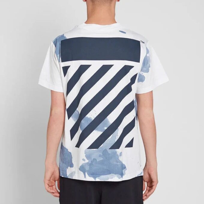 Camiseta de manga corta blanca Splash Ink