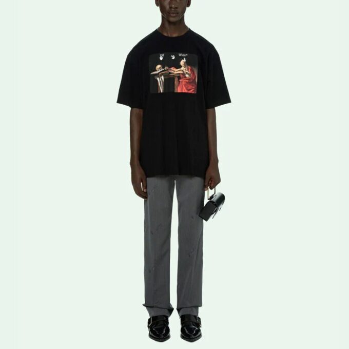 Camiseta de manga corta Caravaggio «Negro/Rojo»