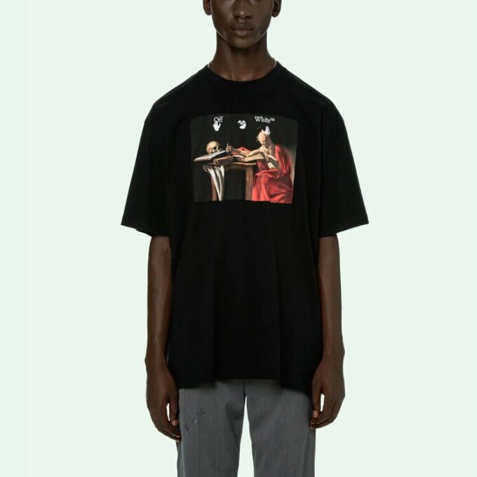 Camiseta de manga corta Caravaggio «Negro/Rojo»