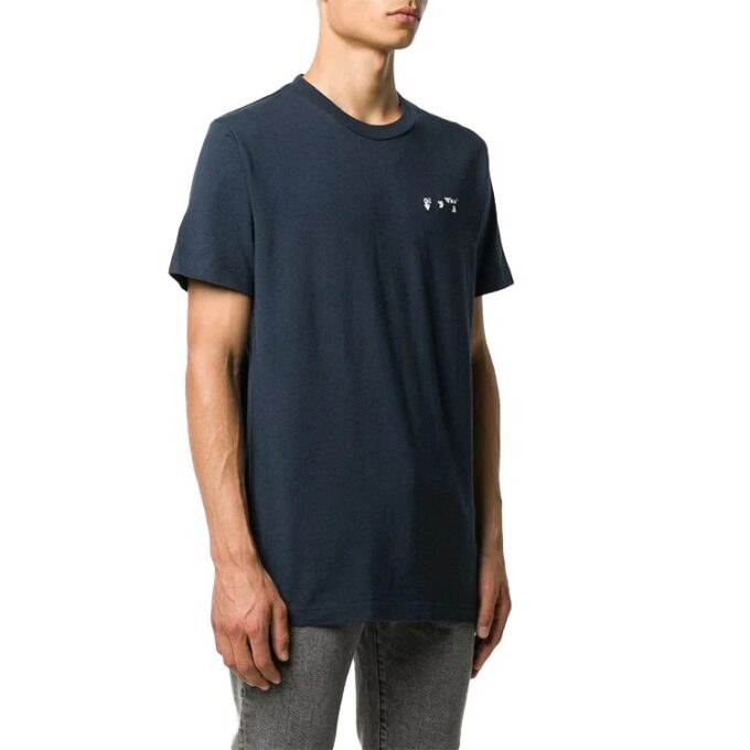 Camiseta de manga corta con aplique de logotipo FW20 para hombre, gris/blanco