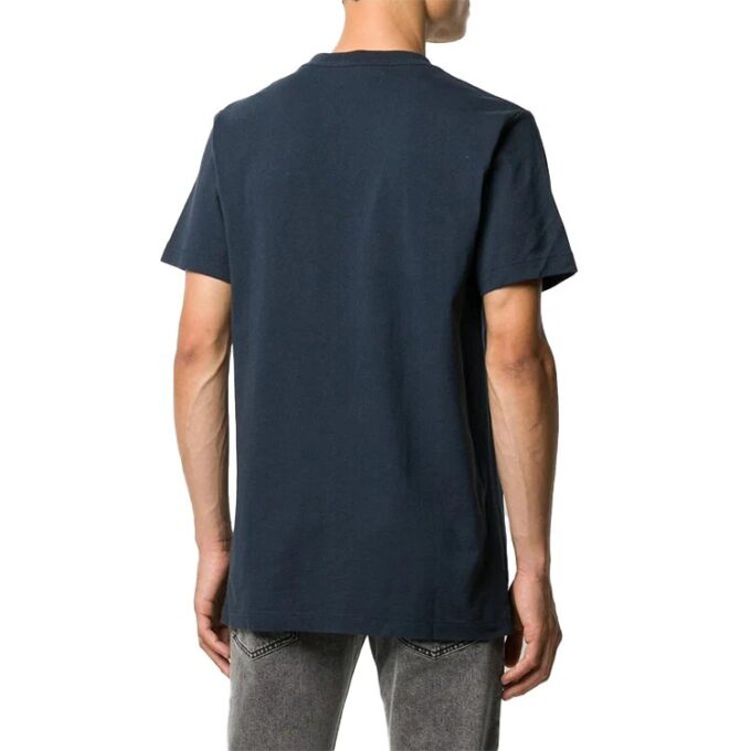 Camiseta de manga corta con aplique de logotipo FW20 para hombre, gris/blanco