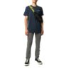 Camiseta de manga corta con aplique de logotipo FW20 para hombre, gris/blanco