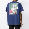 Camiseta de manga corta con aplique de pintura de Mariana para hombre, azul