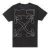 Camiseta de manga corta con bordado de geometría abstracta y flechas, versión Ordinary