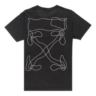 Camiseta de manga corta con bordado de geometría abstracta y flechas, versión Ordinary