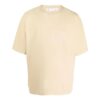 Camiseta de manga corta con cuello redondo y rayas Off-White para hombre, color beige