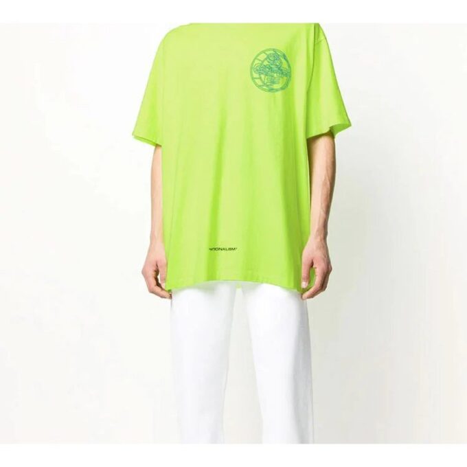 Camiseta de manga corta con estampado 3D Rationalism de la colección primavera-verano 2020 en color fluorescente