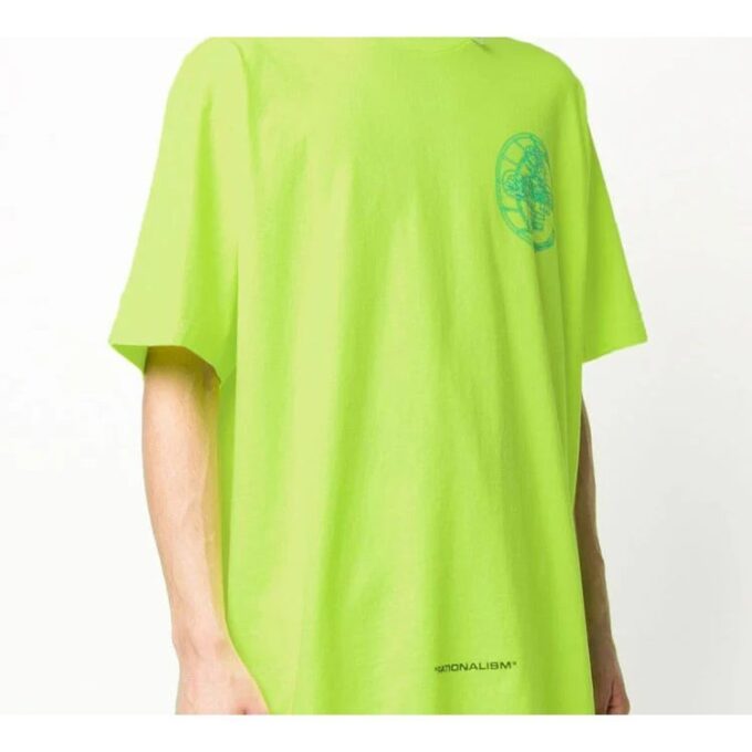 Camiseta de manga corta con estampado 3D Rationalism de la colección primavera-verano 2020 en color fluorescente