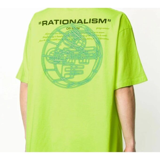 Camiseta de manga corta con estampado 3D Rationalism de la colección primavera-verano 2020 en color fluorescente