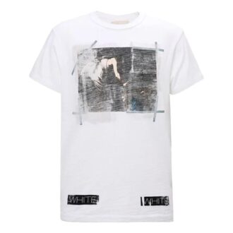 Camiseta de manga corta con estampado, color blanco