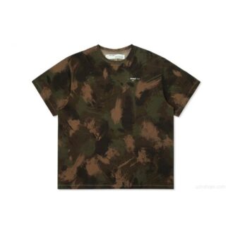 Camiseta de manga corta con estampado de camuflaje y cuello redondo oversize Camiseta de manga corta con estampado de camuflaje y cuello redondo oversize