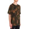 Camiseta de manga corta con estampado de camuflaje y cuello redondo oversize