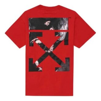 Camiseta de manga corta con estampado de flecha roja Camiseta de manga corta con estampado de flecha roja