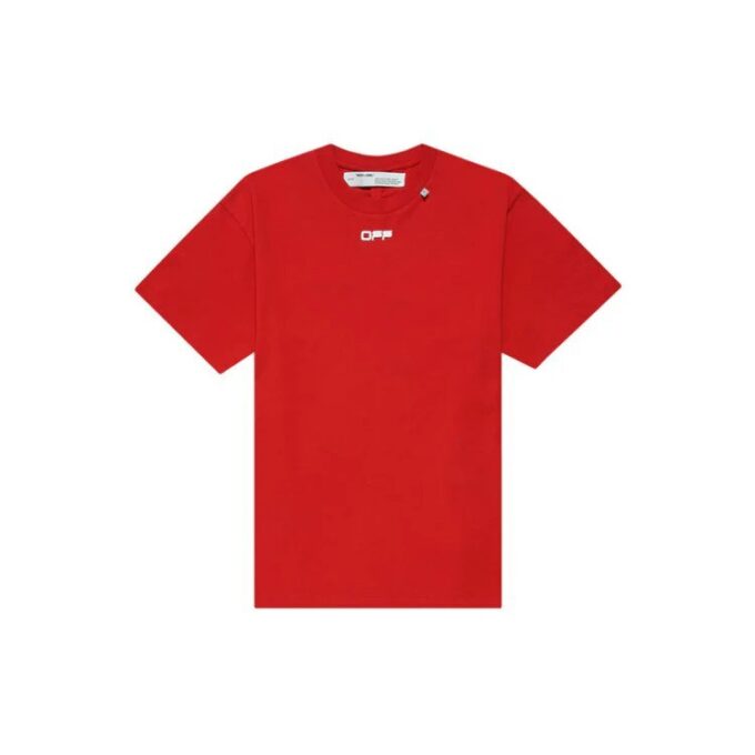 Camiseta de manga corta con estampado de flecha roja