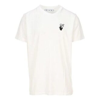 Camiseta de manga corta con estampado de flechas, color blanco Camiseta de manga corta con estampado de flechas, color blanco