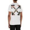 Camiseta de manga corta con estampado de flechas, color blanco
