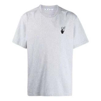 Camiseta de manga corta con estampado de flechas, corte holgado, gris Camiseta de manga corta con estampado de flechas, corte holgado, gris