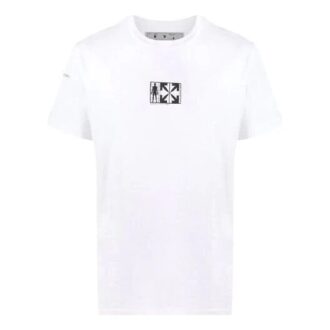 Camiseta de manga corta con estampado de flechas en blanco Camiseta de manga corta con estampado de flechas en blanco