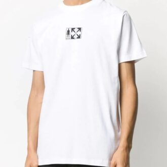 Camiseta de manga corta con estampado de flechas en blanco Camiseta de manga corta con estampado de flechas en blanco