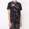 Camiseta de manga corta con estampado de flechas grandes, versión estándar, negra