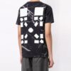 Camiseta de manga corta con estampado de flechas grandes, versión estándar, negra