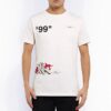 Camiseta de manga corta con estampado de grafitis, color blanco