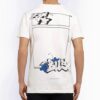 Camiseta de manga corta con estampado de grafitis, color blanco