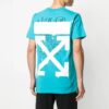 Camiseta de manga corta con estampado de letras, azul