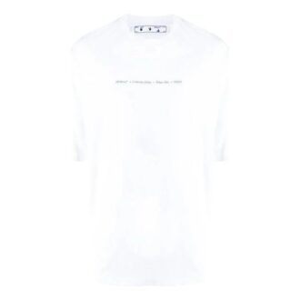 Camiseta de manga corta con estampado de letras del logotipo, color blanco Camiseta de manga corta con estampado de letras del logotipo, color blanco