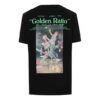 Camiseta de manga corta con estampado de personaje esquelético, versión estándar, negro