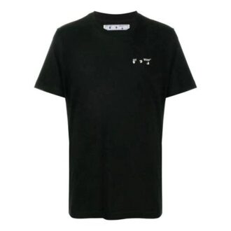 Camiseta de manga corta con estampado del logotipo, color negro